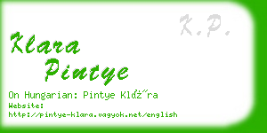 klara pintye business card